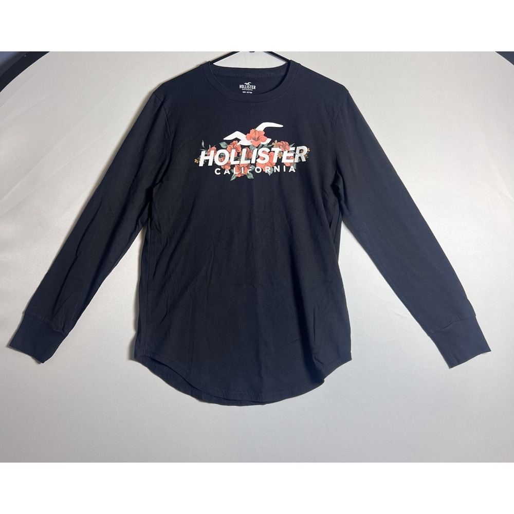 Hollister Shirt Unisex Sz S  Back Long Sleeve Logo Casual